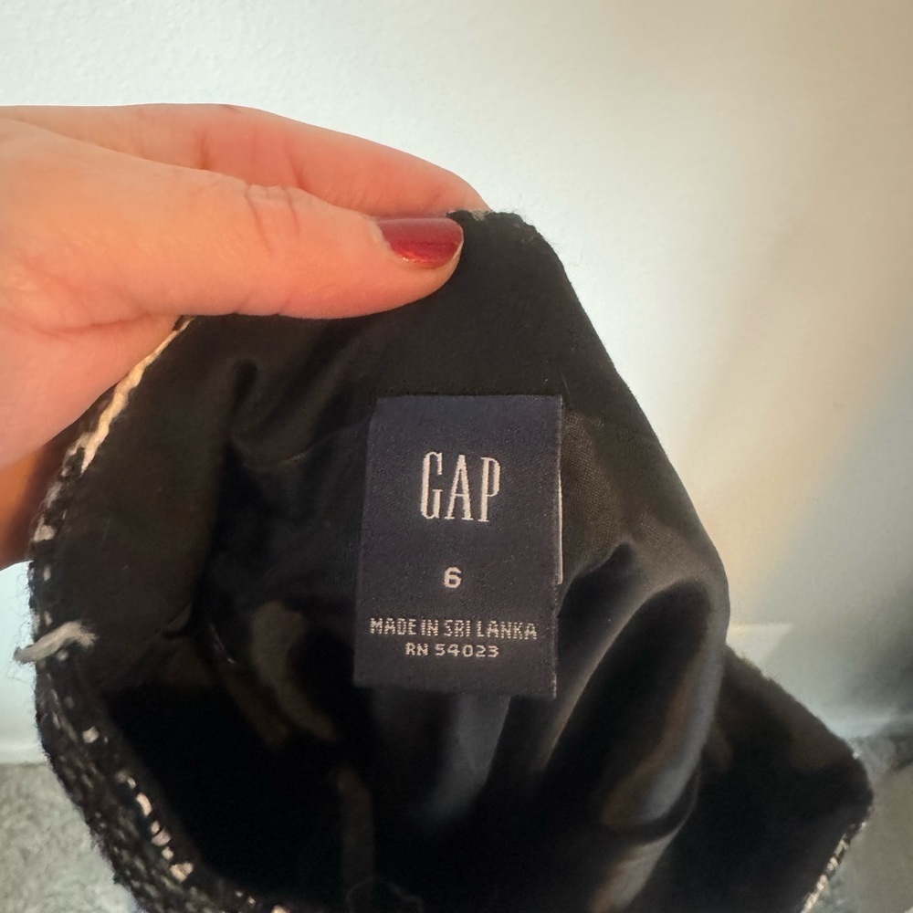 Vintage Gap Tweed Tulip Skirt with Velvet Accent - Picture 5 of 6